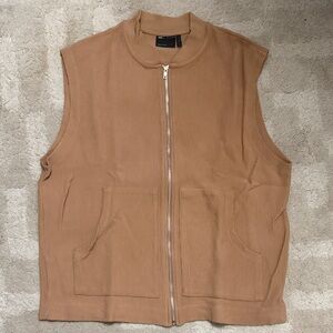 ASOS Men's Brown Zip-Up Vest